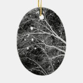 Snowflakes Photo Xmas Tree Keepsaké Décorations (Dos)