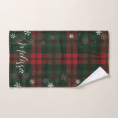 Snowflakes Plaid Motif hiver personnalisé (Serviette à main)