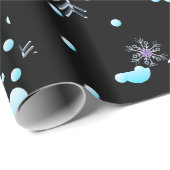 Snowflakes "pretkerst" cadeaupapier (Rol Hoek)