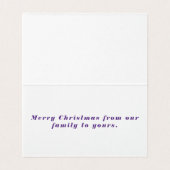 Snowflakes Purple Arrière - plan Tente Fold Cartes (Inside Unfolded)