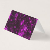 Snowflakes Purple Arrière - plan Tente Fold Cartes (Back)