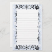 Snowflakes rand geschreven papier (Voorkant / Achterkant)