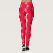 Snowflakes Red Custom Leggings (Dos)