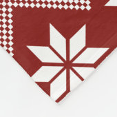 Snowflakes Red Deer Blue Stripes Blanket Fleece Deken (Hoek)