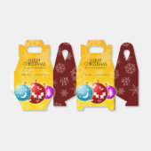 Snowflakes Red & Gold Bedankdoosjes (Uitgevouwen)