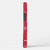 Snowflakes Rode gepersonaliseerde naam Case-Mate iPhone Case (Achterkant / Rechts)