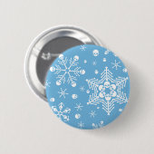 Snowflakes Ronde Button 5,7 Cm (Voorkant /achterkant)