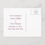 Snowflakes rose doux Enregistrer la date Carte pos (Dos)