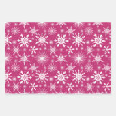 Snowflakes, roze en Paars Inpakpapier Vel (Voorkant)