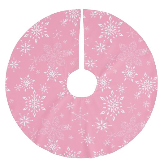 Snowflakes Roze Kerstboom Rok (Voorkant)