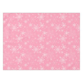 Snowflakes Roze Tafelkleed (Voorkant (Horizontaal))