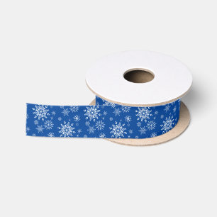 Snowflakes Satin Ribbon Lint