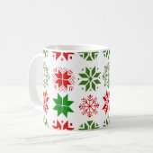 Snowflakes scandinave Mug café (Devant gauche)