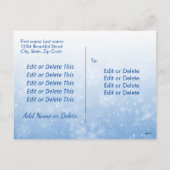 Snowflakes Script Green van de familie-fotoserie Feestdagenkaart (Achterkant)