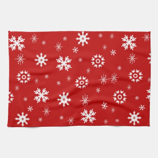 Snowflakes Serviette de cuisine (Horizontal)