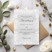 Snowflakes silver winter wedding kaart