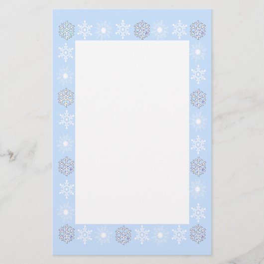 Snowflakes Stationery Briefpapier (Voorkant)