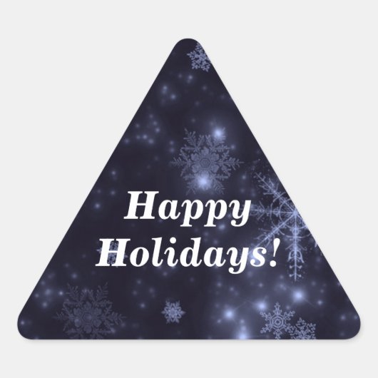 Snowflakes Stickers Arrière - plan Bleu minuit (Devant)