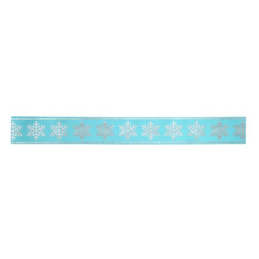 Snowflakes Stripes Silver Beach Ocean Blue Lint (Voorkant)