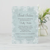 Snowflakes Sweet 16 Winter Wonderland Invitation (Debout devant)