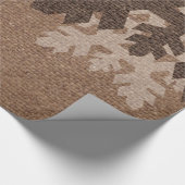 Snowflakes tegen Rustic Burlap - Holiday Chic Cadeaupapier (Hoek)