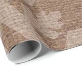 Snowflakes tegen Rustic Burlap - Holiday Chic Cadeaupapier (Rol Hoek)