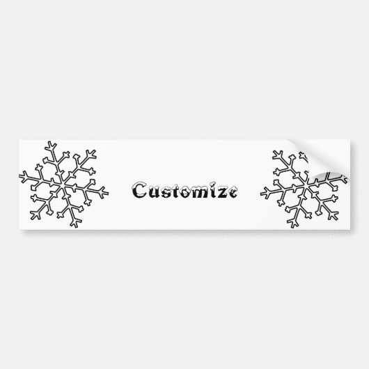 Snowflakes Thunder_Cove Bumpersticker (Voorkant)