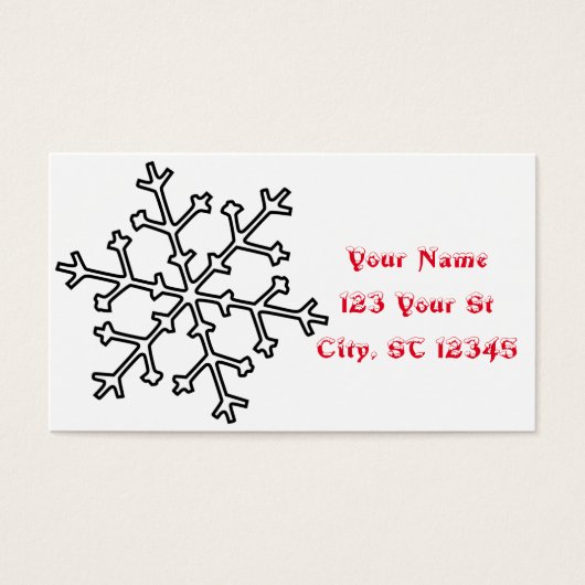 Snowflakes Thunder_Cove Visitekaartje (Voorkant)