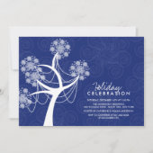 Snowflakes Tree Fairy Lights Invitation de fête de (Devant)