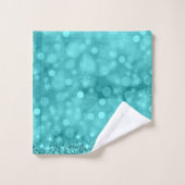 Snowflakes turquoise (Gant de toilette)