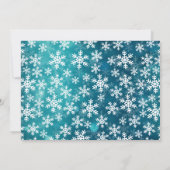 Snowflakes Turquoise, photo Sweet 16 Invitations (Dos)