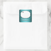 Snowflakes turquoises étiquette cadeau personnalis (Sac)