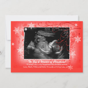 Snowflakes Ultrasound Carte de vacances