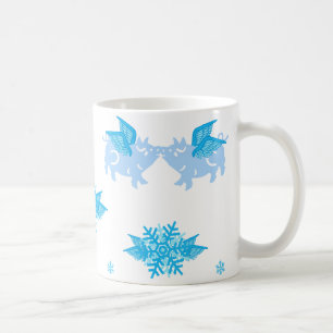 Snowflakes van hangende scharnieren koffiemok