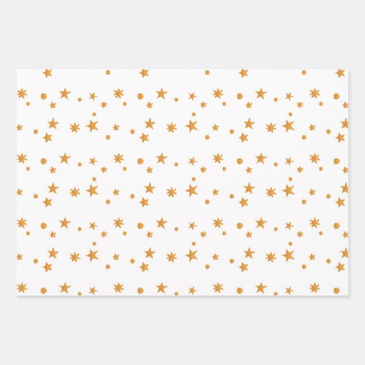 Snowflakes van witte en goudkerst inpakpapier vel (Voorkant)