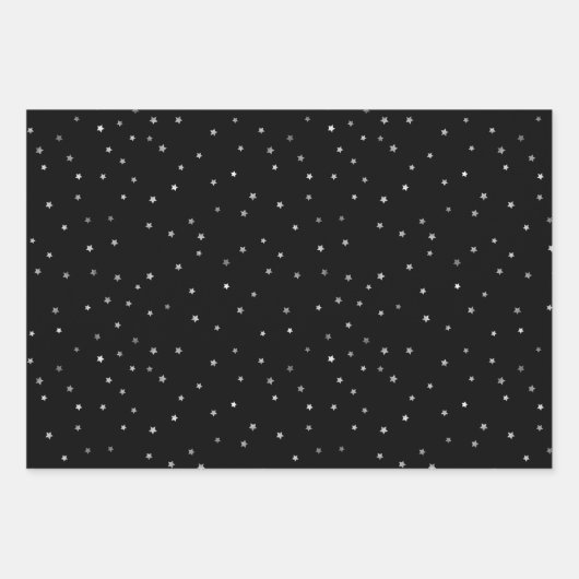 Snowflakes, van zwarte en witte kerst inpakpapier vel (Voorkant 3)