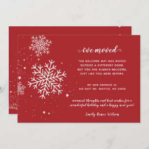 Snowflakes Vlamt Holiday Moving Aankondiging