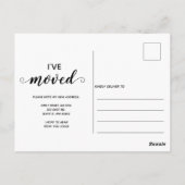 Snowflakes Vlamt Holiday Moving Aankondiging Briefkaart (Achterkant)