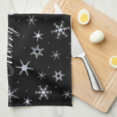 Snowflakes, voor fijne kerst theedoek (Quarter Fold)