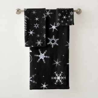 Snowflakes, voor kerst bad handdoek