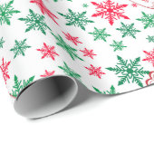 Snowflakes voor kerst cadeaupapier (Rol Hoek)