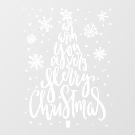 Snowflakes voor kerst raamsticker