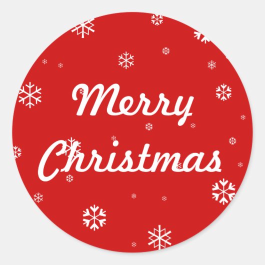 Snowflakes voor kerst ronde sticker (Voorkant)