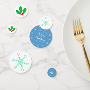 Snowflakes voor kerstbessen en Confetti met holbes