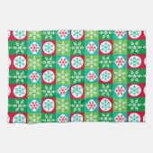 Snowflakes voor pretkerst theedoek (Horizontaal)