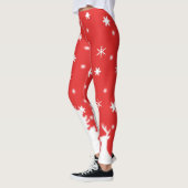 Snowflakes voor prettige kerstwinter leggings (Links)