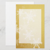 Snowflakes, voor witte kerst briefpapier (Voorkant / Achterkant)