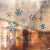 Snowflakes Window Cling Raamsticker (Vel 2)