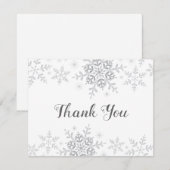 Snowflakes Winter Baby shower Hartelijk dank Bedankkaart (Voorkant / Achterkant)