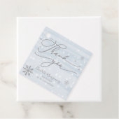 Snowflakes Winter Boy Baby shower Dank u Bedankjes Labels (In situ)
